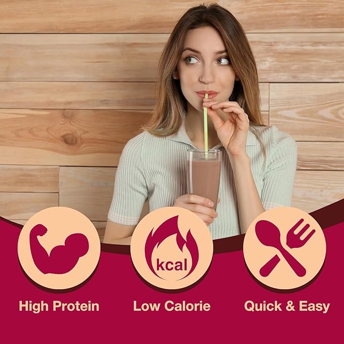 ProtiDIET Chocolate Protein Shake - 21 Pouches - Low Fat, High Protein Drink for a Healthy Active Lifestyle - Quick and Easy Preparation Chocolate Protein Drink