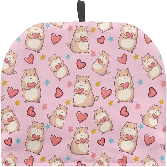 Valentine's Day Heart Guinea Pig Tea Cosy Kitchen Home Decorative Tea Pot Dust Cover Thermal Insulation & Heat Preservation Tea Cozies for Home Kitchen Valentine's Decor & Gift