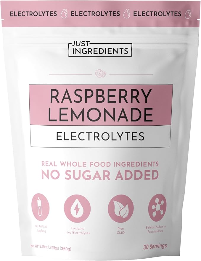 Raspberry Lemonade Electrolytes ??30?‘Serving Hydration Drink Mix with Coconut Water, Essential Minerals & Real Fruit Flavors ??Sweetened with Monk Fruit & Stevia ??No Artificial Ingredients