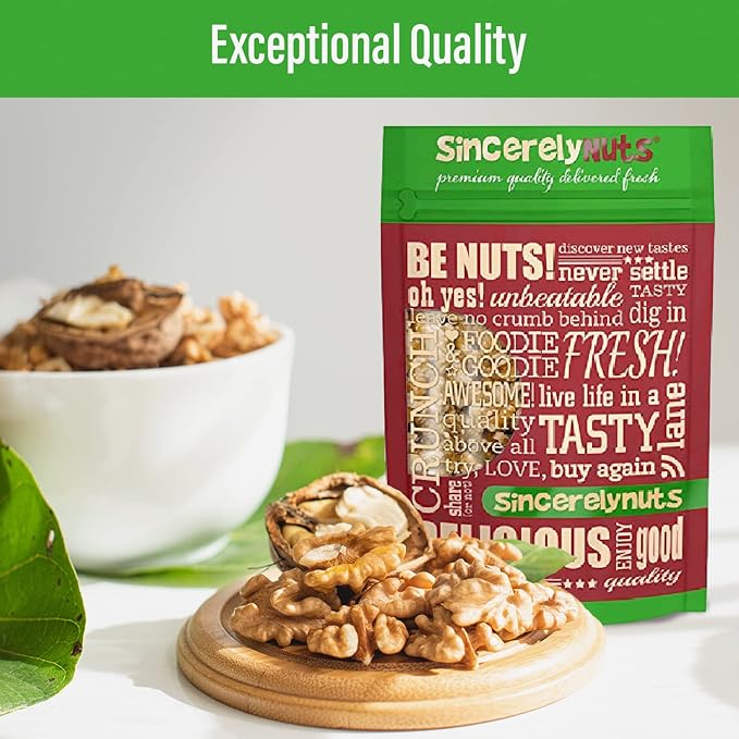 Sincerely Nuts Raw Shelled Walnuts (3lb bag) | No Shell Walnut Halves and Pieces | Easy to Eat & Cook Right Out of the Bag | Kosher & Gluten Free Superfood | Plant Based Fiber & Healthy Fats