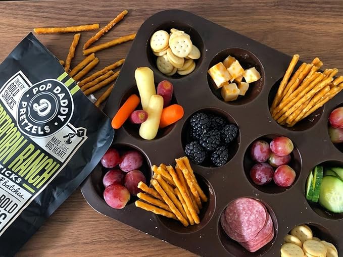 Pop Daddy Flavored Pretzels Sticks, Healthy Gourmet Pretzels Snacks, 7.5oz Individual Bags, 3 Pack, Peppercorn Ranch