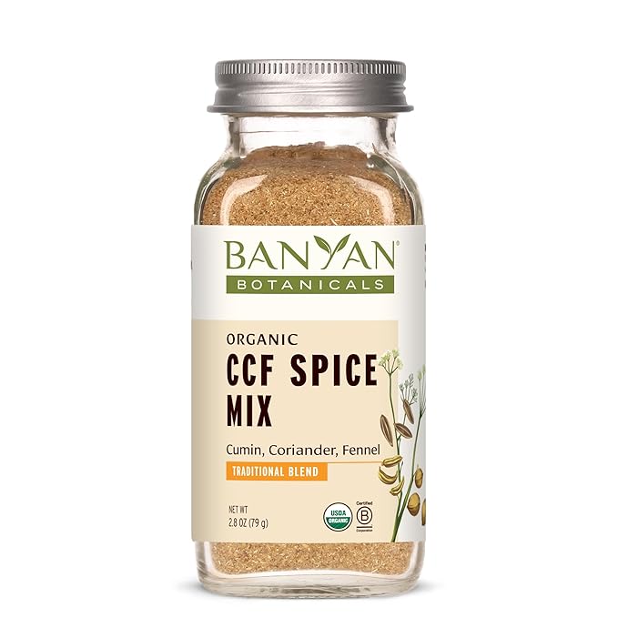 Banyan Botanicals CCF Spice Mix (Cumin, Coriander, Fennel)??Powder Blend of Organic Indian Spices for Cooking & Baking ?“Savory Spice Blend Inspired by CCF Tea 2.8 oz ?“Non-GMO Sustainably Sourced Vegan