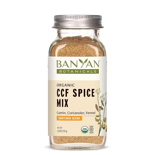 Banyan Botanicals CCF Spice Mix (Cumin, Coriander, Fennel)??Powder Blend of Organic Indian Spices for Cooking & Baking ?“Savory Spice Blend Inspired by CCF Tea 2.8 oz ?“Non-GMO Sustainably Sourced Vegan