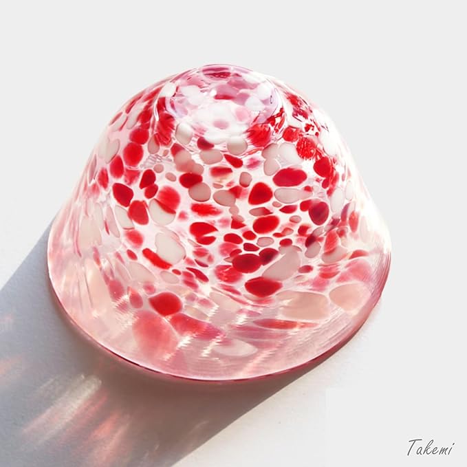 Japanese Handcrafted Sake Cups – Exquisite Artisan Glassware for Cold Sake & Shochu, Elegant Drinkware for Any Occasion, Made in Japan (Cherry Blossom & Spring Water, Sake Glass (1.69 fl oz))