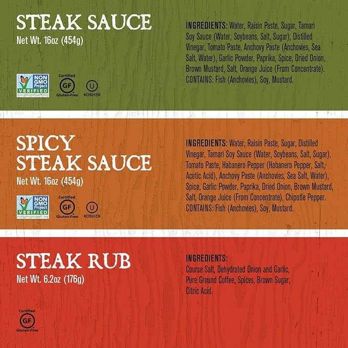 Rufus Teague - Steak Lover's Kit 2 Premium Steak Sauces & 1 Dry Rub