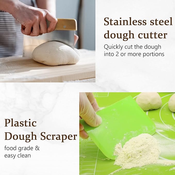 Banneton Sourdough Bread Baking Supplies: 2-Piece Rattan 9" Round Bread Proofing Basket set with Linen Liners - Non-Stick for Beginners & Home Bakers