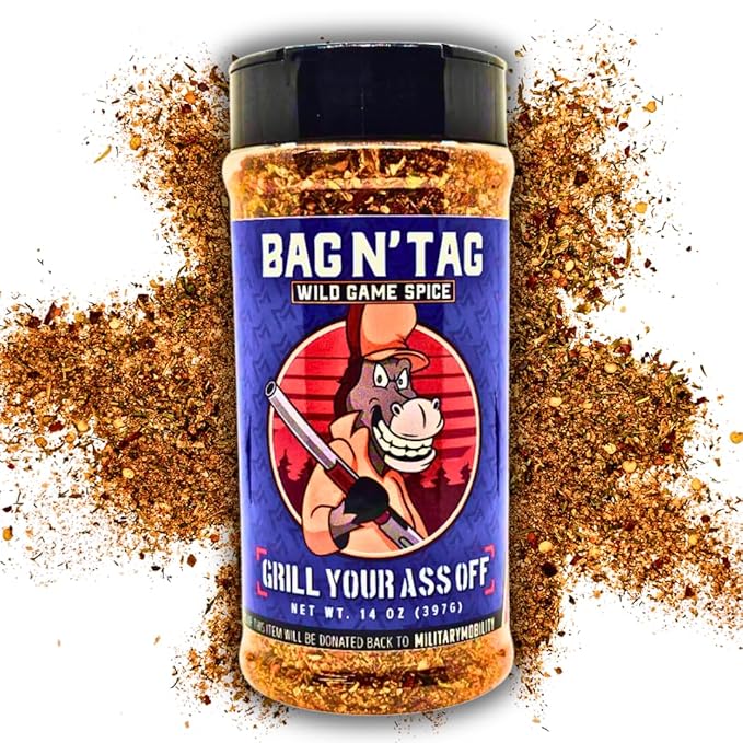 GYAO Bag N' Tag Seasoning – BBQ Rub for Venison, Elk, Bison, & Boar - MSG & Gluten Free - USA Made & Veteran Owned