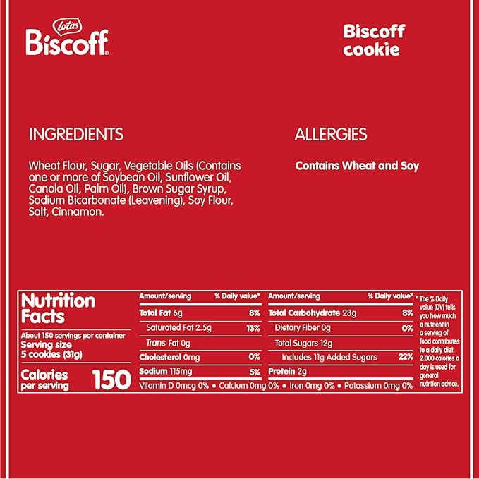 Lotus Biscoff Cookies – Caramelized Biscuit Cookies – 150 Cookies Individually Wrapped – Vegan, 0.2 Ounce (Pack of 150)