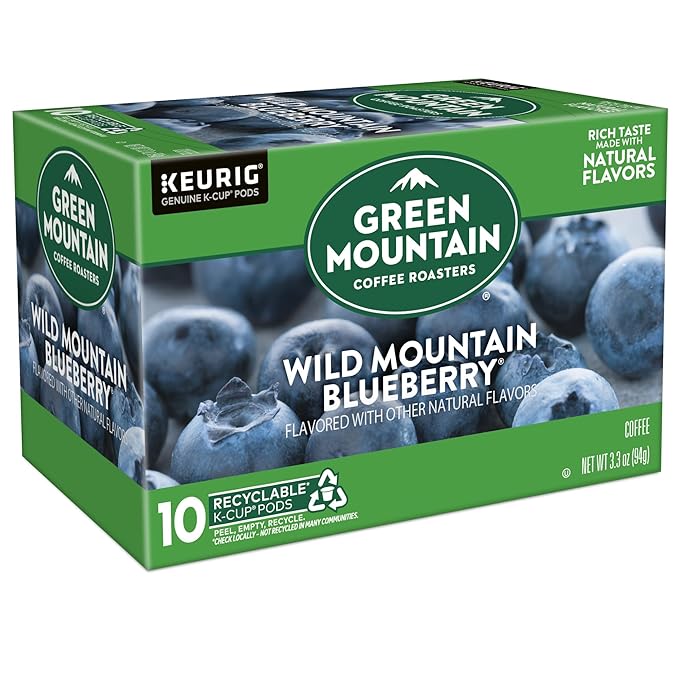 Green Mountain Coffee Roasters Wild Mountain Blueberry Keurig Single-Serve K-Cup pods, Light Roast Coffee, 60 Count (6 Packs of 10)