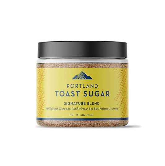 Portland Salt Co. Toast Sugar Spice Blend w/Vanilla Sugar, Cinnamon & Sea Salt ??Signature All-Purpose Seasoning, Breakfast or Dessert Rub - Non-GMO, 4 Oz (Pack of 1)