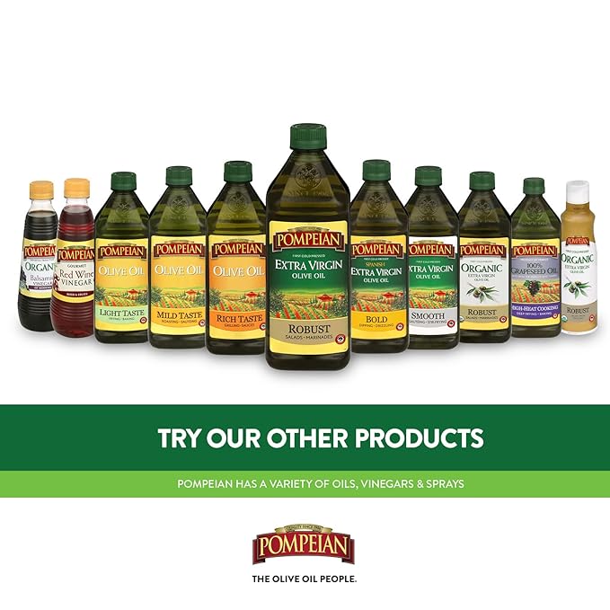 Pompeian Smooth Extra Virgin Olive Oil, Contains Polyphenols, First Cold Pressed, 16 FL Oz