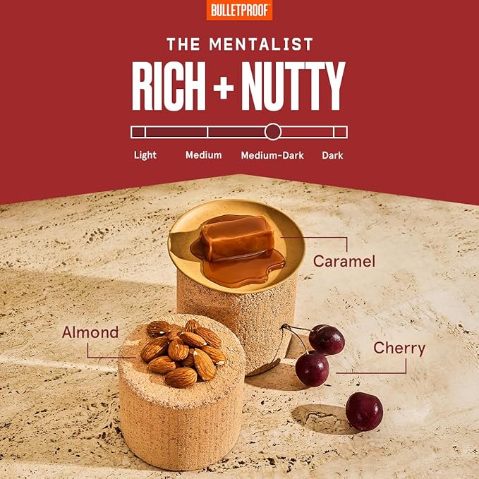 Bulletproof The Mentalist Medium-Dark Roast Single-Serve Pods, 72 Count, 100% Arabica Coffee, Clean Coffee Tested for Toxins, Packaging May Vary
