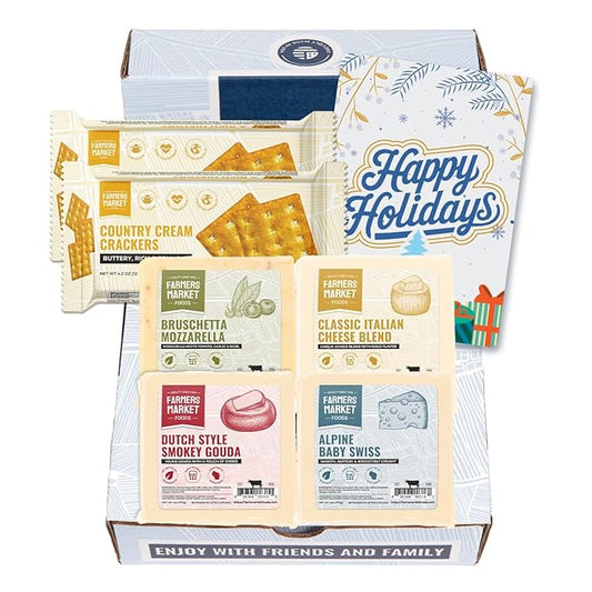 Farmers Market, Gluten Free, Keto, Paleo, Low Sodium, Zero Sugar, Wisconsin Cheese Gift Sets, World Cheese Assortment