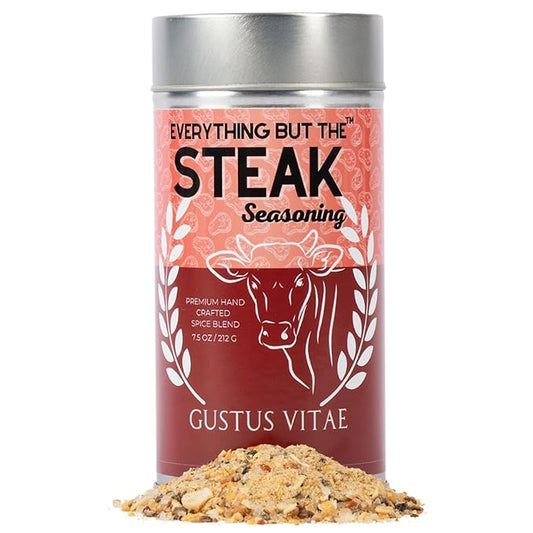 Everything But The Steak Seasoning | Gourmet Seasoning | Artisanal Spice Blend | All Natural | Non GMO | Hand Crafted | Made In USA | 7.5 oz (213g) | Small Batch | Bougie BBQ | Gustus Vitae | #555
