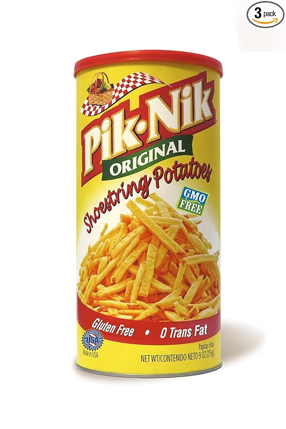 Pik-Nik Shoestring Potatoes, 9 Ounce (Pack of 3), Original