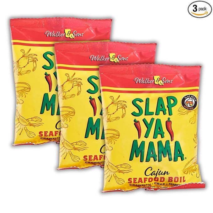 Slap Ya Mama Cajun Seafood Boil Seasoning for Crawfish, Crab and Shrimp, No MSG and Kosher, 1 Pound (Pack of 3)