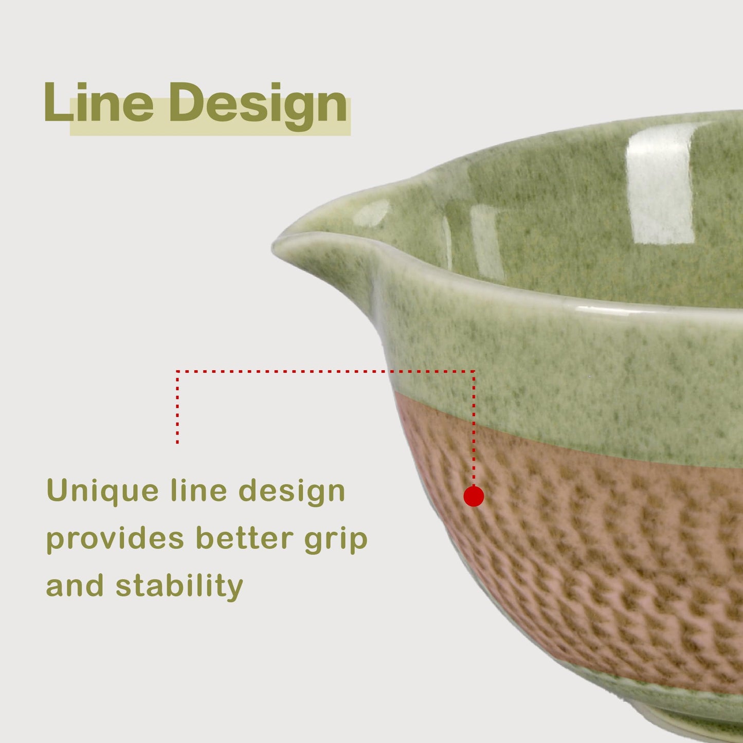 CAMATET Matcha Bowl with Spout, 500 ml/18 oz Ceramic Matcha Mixing Bowl, Japanese Ceremonial Matcha