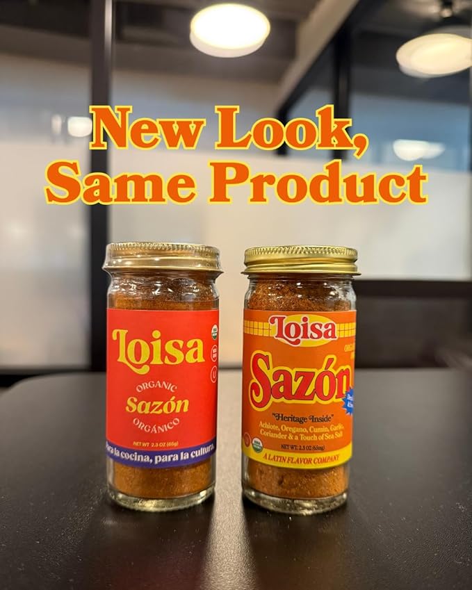 Loisa Sazón Seasoning, USDA Organic, Non-GMO, No-MSG, No Preservatives, No Artificial Coloring, No Artificial Flavors, 2.3oz, Pack of 1 (Sazon)