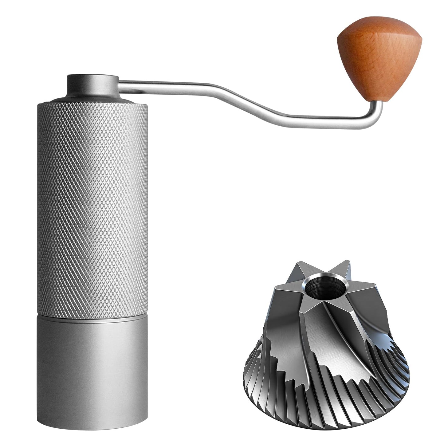 Agilive Manual Coffee Grinder, Adjustable Grinding Settings, Stainless Steel Burrs, Portable
