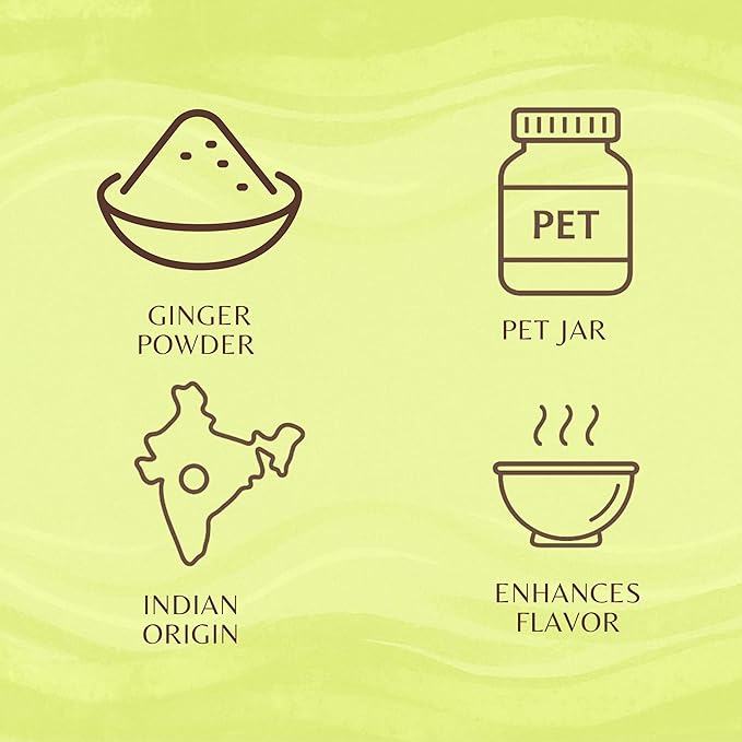 AYURVEDASHREE Ginger (Adarak) Powder Ground, Spice 100gm PET Jar