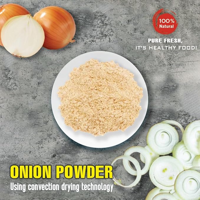 ONION POWDER 5.29 Oz (150g) VIETFARMFOOD: Natural pure, convection dried seasoning made from real vegetables - perfect for adding flavor to any meal, from cooking, baking, salads, soups, sauces