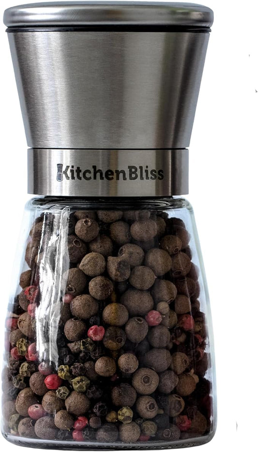 Professional Salt and Pepper Grinder ??Premium Stainless Steel Salt and Pepper Shaker with Ceramic Spice Grinder Mill for Adjustable Coarseness