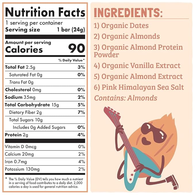 Skout Organic Almond Cookie Kids Snack Bars (18 Pack) | Organic Kids Snack Bars | School Snacks & Lunch Snacks | No Refined Sugar | Vegan & Paleo | Gluten, Dairy, and Grain Free