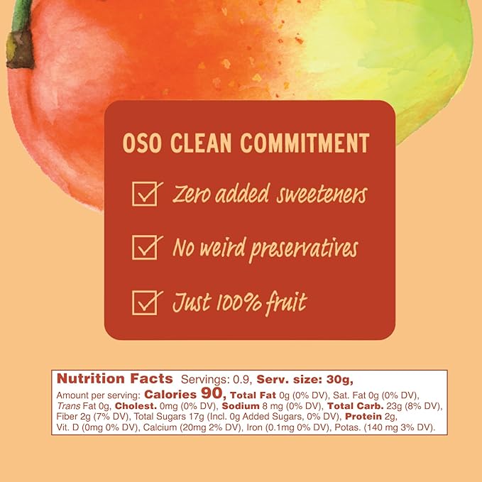 Oso Snacks Dried Mango Bits| 5 Single Bags x 1 Oz | No Sugar Added | No Preservatives | 100% Fruit | No GMO | Simply Fruit. Simply Delicious.