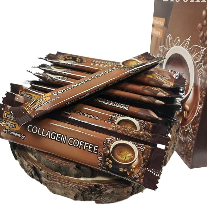 Collagen Coffee, Slim Instant Coffee Packets, Weight Loss, 12 Bags, Raw Materialare Imported from Japan, Pure Natura Collagen Coffee for Women Menç«?0gç«?,<div>