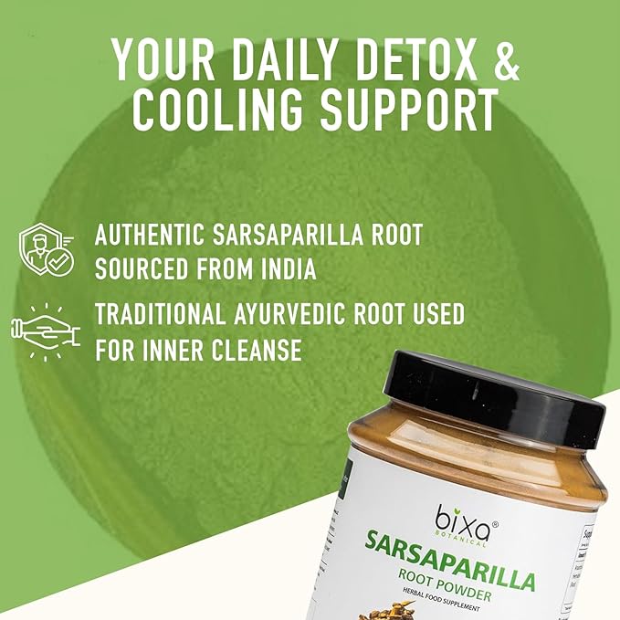 bixa BOTANICAL Sarsaparilla Root Powder | Hemidesmus Indicus (Anantmool) | Ayurvedic Herbal Supplement |Gluten Free, Non-GMO, Steam Treated, Vegan, 100% Pure,140+ Years of Herbal Heritage |1 lb/16oz