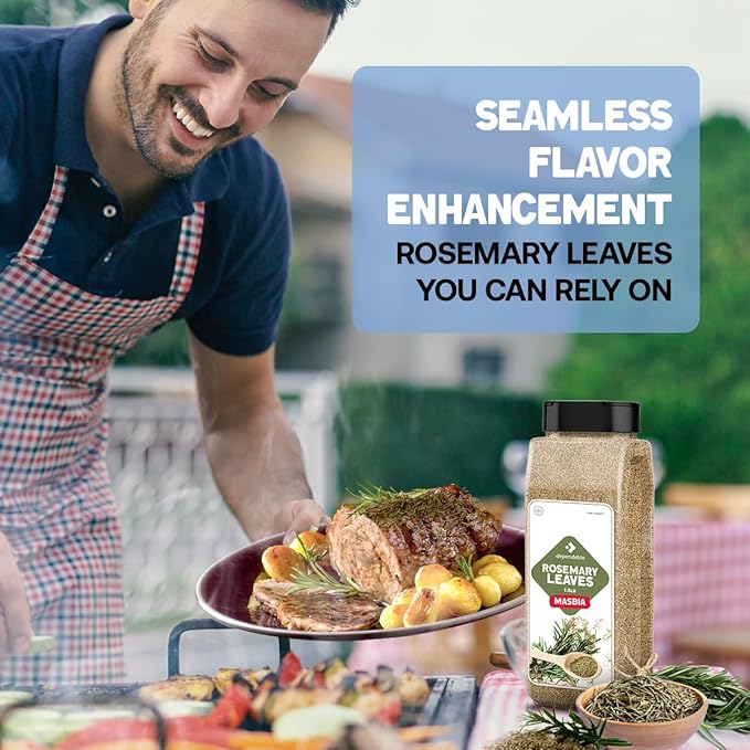 Dependable Foods Rosemary Leaves Cut & Sifted – 1.5 Lb. Jar - Kosher, Rosemary Herb Spice - Non-GMO, Gluten-Free Seasoning Perfect for Roasted Meats, Poultry, Vegetables & Savory Baked Goods