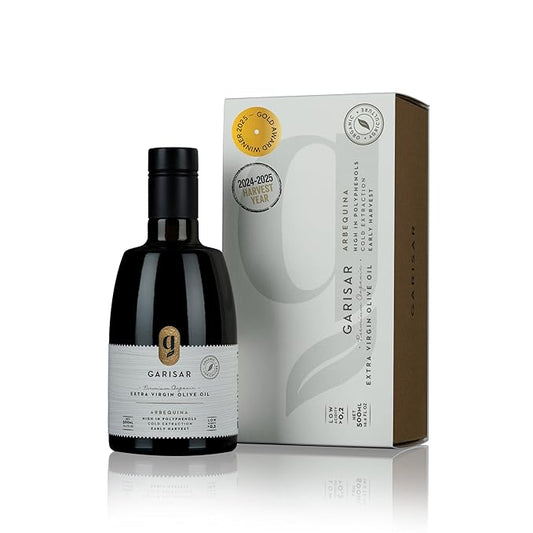 Garisar High In Polyphenol Premium Extra Virgin Olive Oil (>600 ppm), Low Acidity (Max 0.2%)