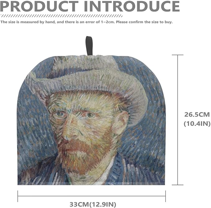 Oil Painting Tea Cozy for Teapot Insulated Decorative Kettle Cover Dust Cover with Top Handle Durable Lightweight Extra Thick Tea Pot Cover