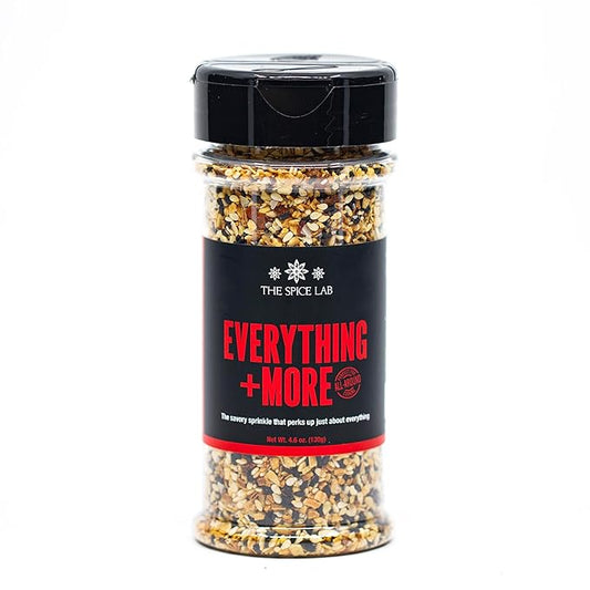 The Spice Lab Everything Bagel Seasoning Blend - 4.6 oz Shaker Jar - Premium Everything Seasoning for Bagels - Gourmet PALEO and KETO Approved Spice - The Perfect Everything Bagel Spice - 7079
