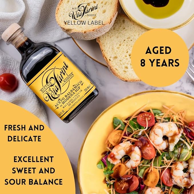 Brava Giulia Gift Box – Sicilian Extra Virgin Olive Oil and Via Farini Aged Balsamic Vinegar of Modena – Imported from Italy – 2 Bottle Set (8.45 fl oz Each)