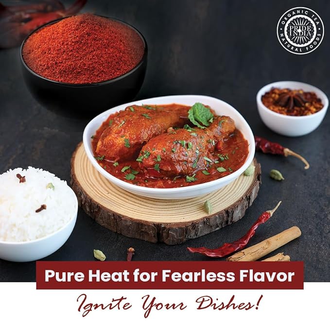 Pride of India | Red Chili Ground 2.1 oz (59 gm) Small Dual Sifter Jar | Traditional Indian Spice | Ideal for Gourmet & Savory Dishes Dishes | Non-Bioengineered, Gluten Free | Easy to Use