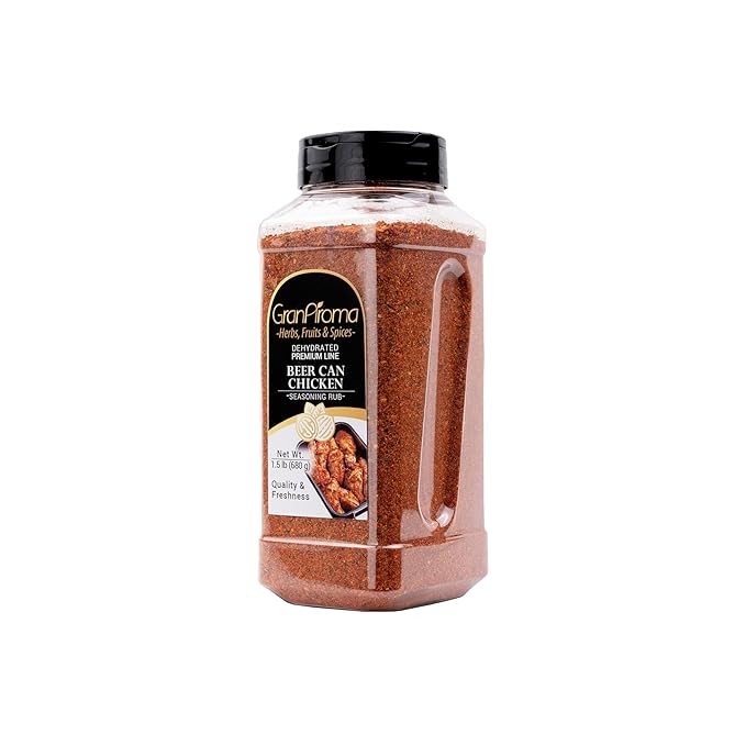 GranAroma Beer Can Chicken Rub, Savory & Spicy Blend, Seasoning for Grilled Chicken, Roasted Vegetables, BBQ Dishes (24 Ounce)