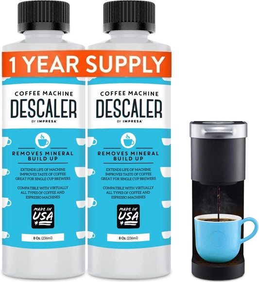 IMPRESA Coffee Machine Descaler, 2-Pack (1-Year Supply) Universal Descaling