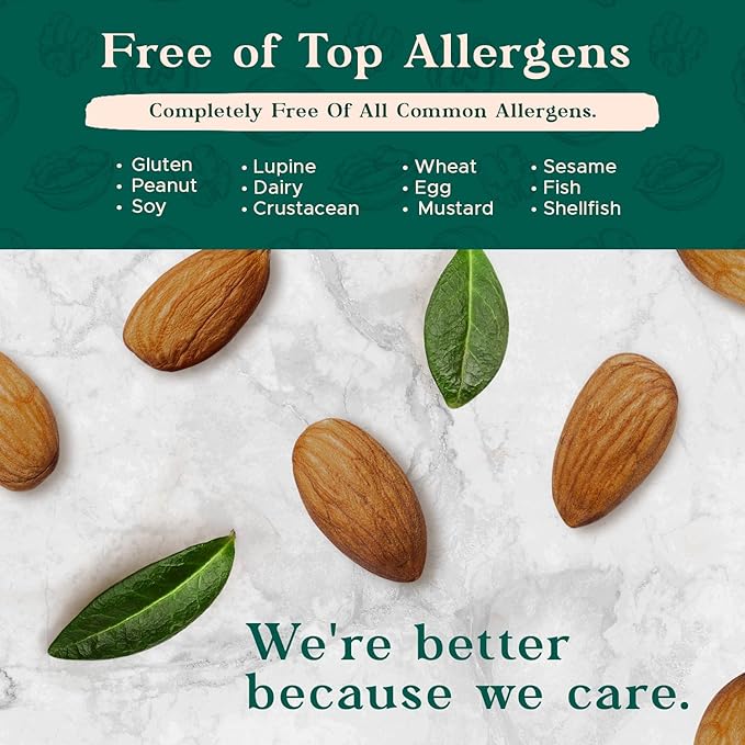 Dry Roasted Almonds Unsalted 48 oz (3 lbs) Batch Tested Gluten & Peanut Free | No Oil | Whole | No PPO | Non-GMO | No Herbicide | Healthy Protein Boost | Premium Quality | Try the difference