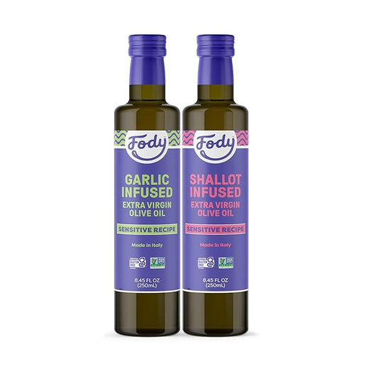 Fody Foods Garlic & Shallot Infused Extra Virgin Olive Oil, 8.45 Oz (Pack of 2), Low FODMAP