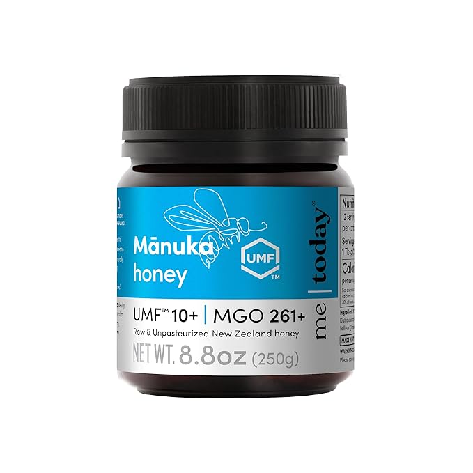Me Today Manuka Honey, UMF 10+/MGO 261+ from New Zealand Authentic, Raw & Unpasteurized Honey | Raw Manuka Honey for Daily Wellness Support | Delicious Honey Crafted by Bees in 8.8oz