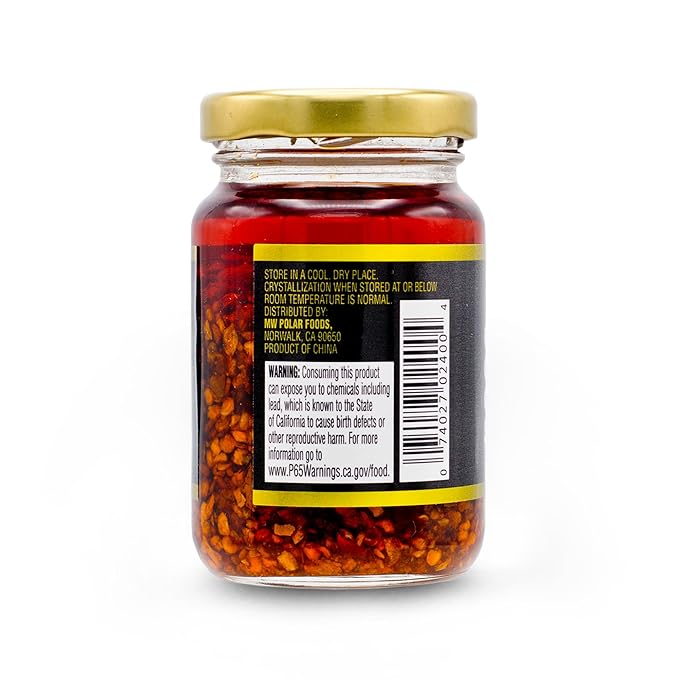 Polar Crunchy Garlic Chili Sauce 4.03oz (Pack of 12), Extra Crispy Chili Oil, Savory Umami Topping, Good on Everything, Gourmet Hot Sauce, Savory condiment, Vegan Friendly, Gourmet Hot Sauce, No MSG, Chili Crisp