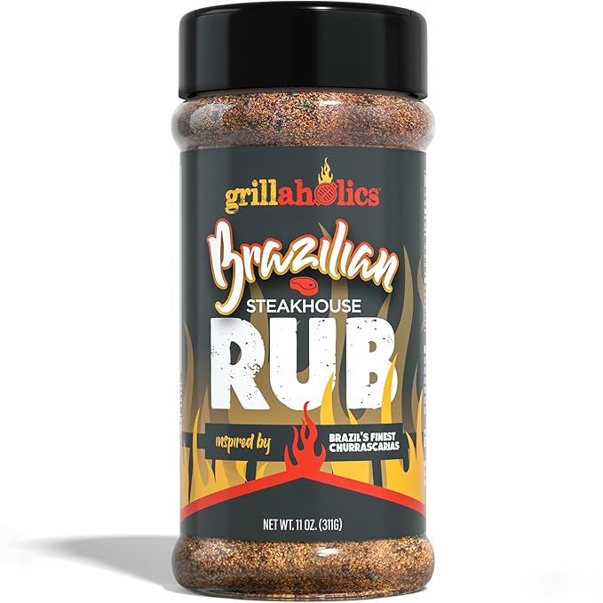 Grillaholics Steak Rub ??Brazilian Steakhouse Style Churrasco Seasoning for BBQ, Grilling & Smoking ??Bold Blend for Picanha, Ribeye, Beef, Pork & Chicken