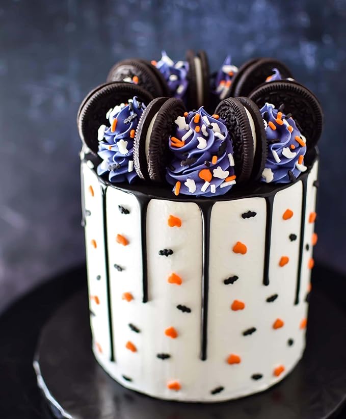 Sprinkle Pop Happy Halloween Sprinkles Mix| Bright Orange White Black Confetti Sprinkle with Pumpkins Ghosts Bats| Sprinkles Made in USA for Decorating Cakes Cupcakes Donuts Cookies Brownies, 4oz