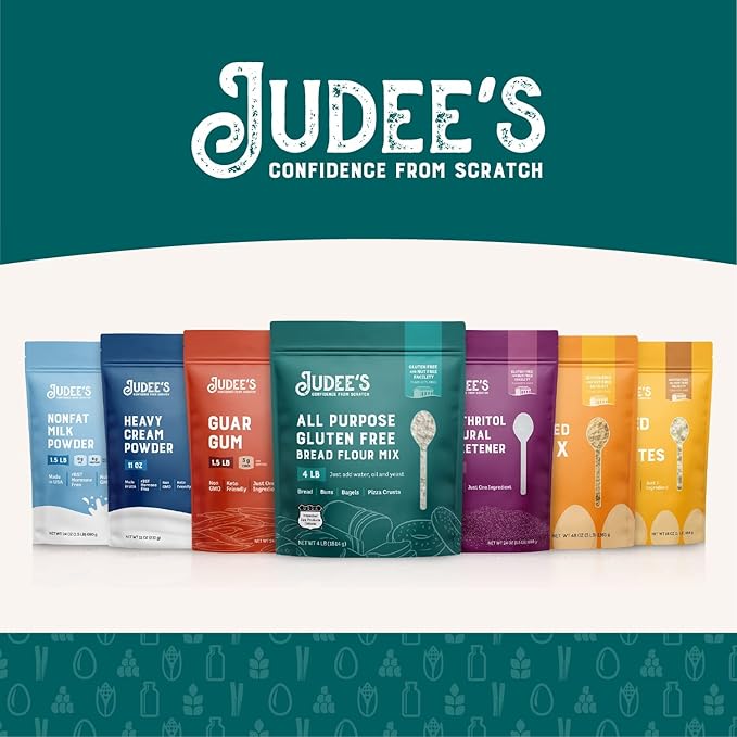Judee's Lemon Curd and Mousse Mix, 1.5 lb - Gluten-Free and Nut-Free - Ideal Addition to Desserts and Baked Goods - With Easy-to-Follow Instructions ??Made in USA