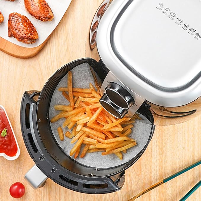 200Pcs Parchment Paper Rounds, Non Stick 6 Inch and 10 Inch Round Parchment Paper for Baking, Heat Resistant Burger Parchment Paper Sheets for Cake Pans, Tortilla Press, Quesadilla Maker