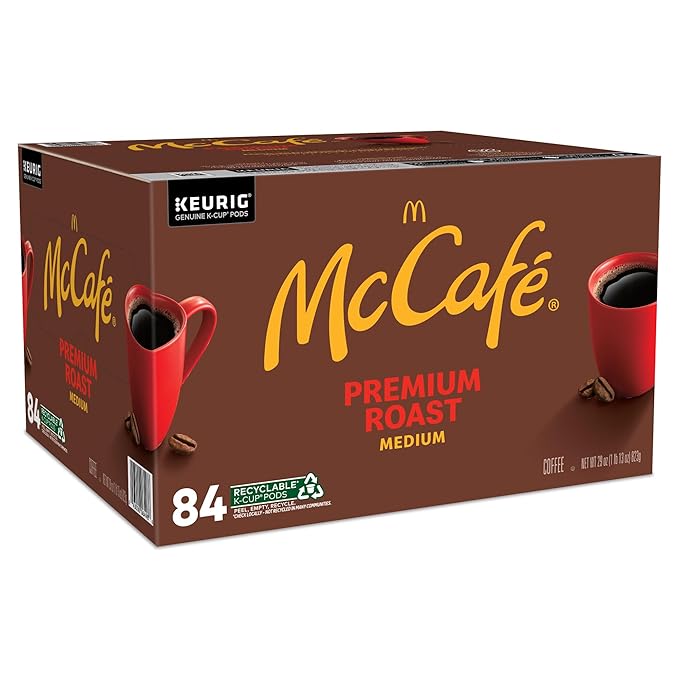 McCafe Premium Roast Coffee, Single Serve Keurig K-Cup Pods, Medium Roast, 84 Count