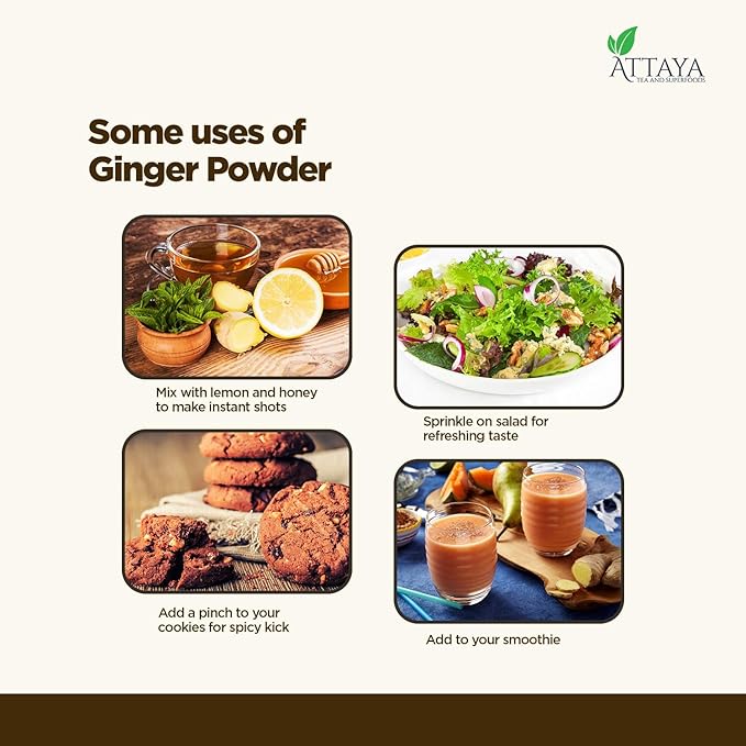 Attaya Ground Ginger powder, 14 OZ | Premium Source for Spice & Seasoning | Great for Baking, Cooking & Tea | Additive Free, Non-GMO, Bulk Supply