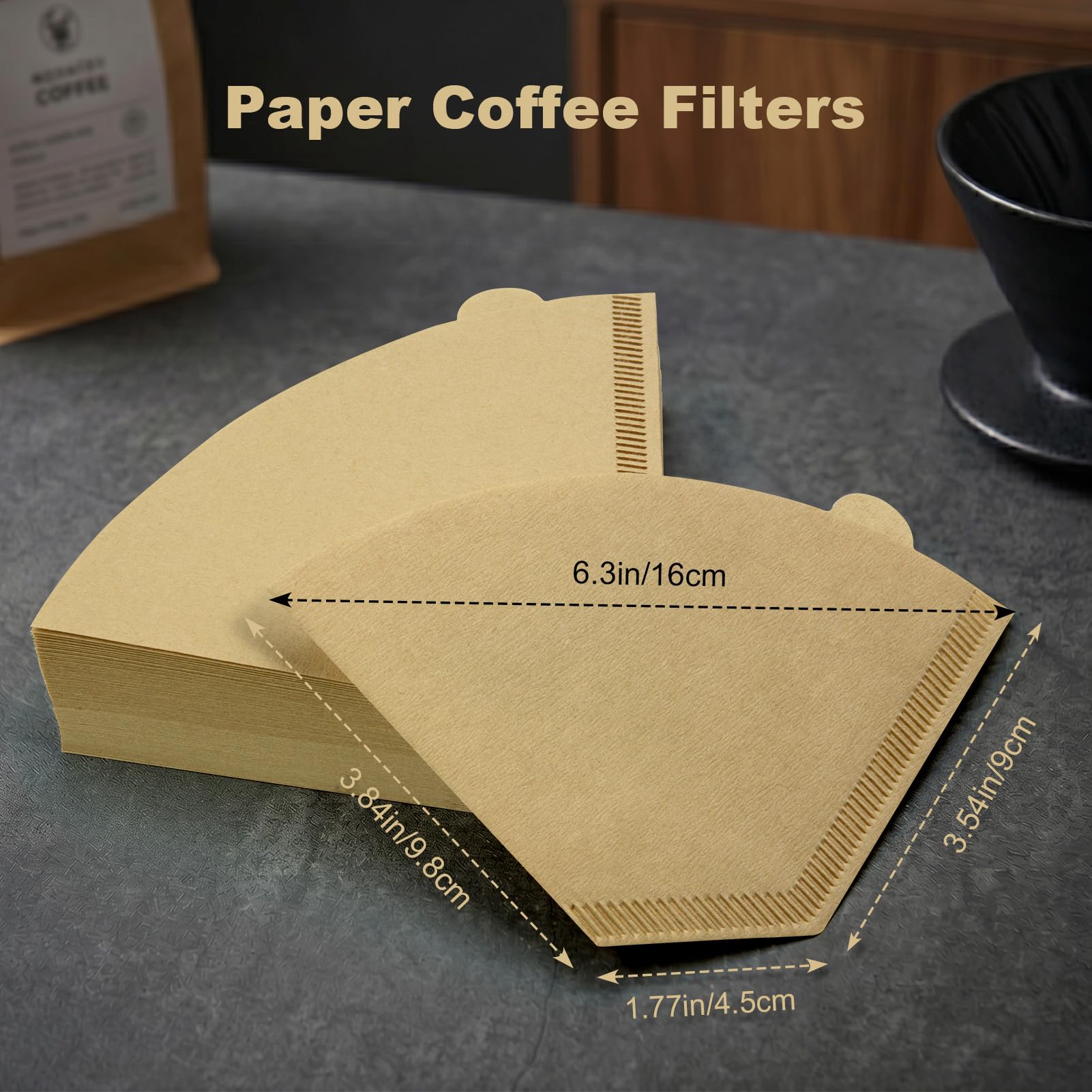 100 Count Coffee Filter 2,Cone Coffee Filters,Filter 2-4 Cups of Coffee
