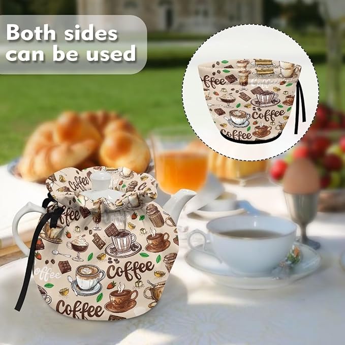 Coffee Tea Cozy for Teapot Insulated Dust Proof Tea Pot Cozy for Keeping Warm Soft & Washable Teapot Insulation Cover for Breakfast Extra Thick Designed in England